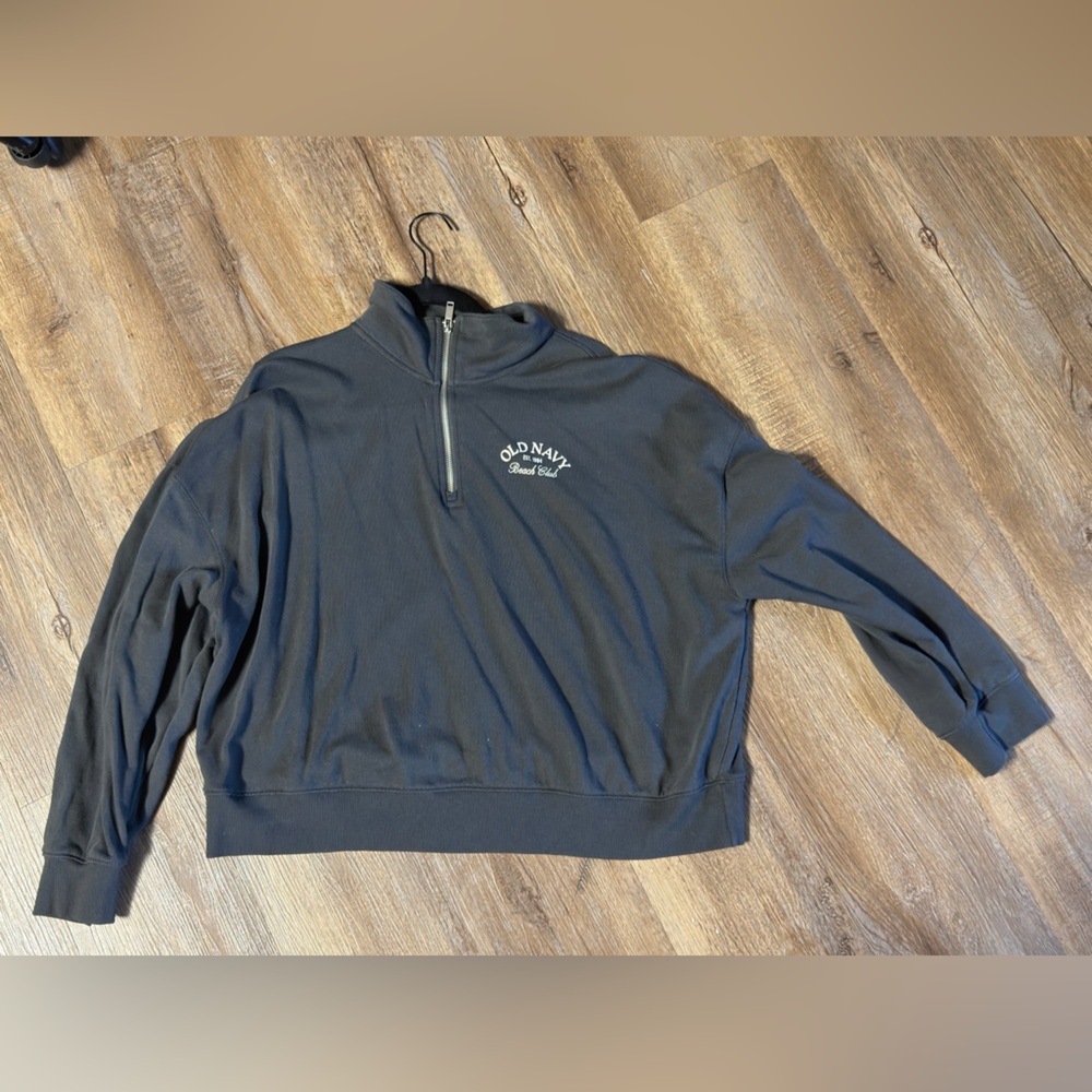 Old Navy Charcoal Half-Zip Pullover Sweatshirt